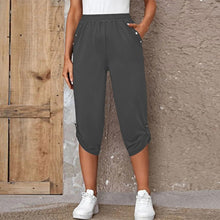 Load image into Gallery viewer, Pencil Pants Casual Button Elastic