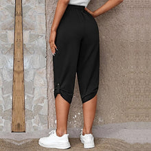 Load image into Gallery viewer, Pencil Pants Casual Button Elastic