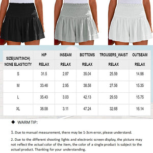 Women's Fashion Pleated Shorts Skirt Elastic High Waist