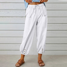 Load image into Gallery viewer, Women&#39;s Fashion Wide Leg Pants Cotton Hemp Solid Color Casual Trousers