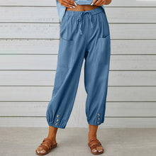 Load image into Gallery viewer, Women&#39;s Fashion Wide Leg Pants Cotton Hemp Solid Color Casual Trousers