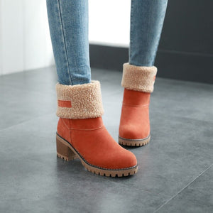 Fur Snow Boots Warm Plush