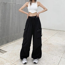 Load image into Gallery viewer, Cargo Pants Hip Hop Joggers Elastic Waist