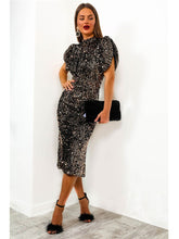Load image into Gallery viewer, Elegant Dress Wide Shoulder Aura Dress