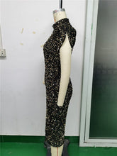 Load image into Gallery viewer, Elegant Dress Wide Shoulder Aura Dress