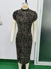 Load image into Gallery viewer, Elegant Dress Wide Shoulder Aura Dress