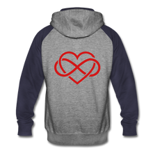 Load image into Gallery viewer, Colorblock Hoodie Backed With Eternal love heart