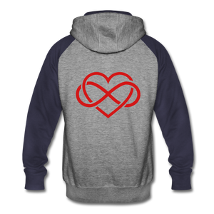 Colorblock Hoodie Backed With Eternal love heart