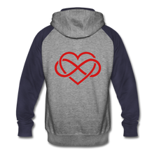 Load image into Gallery viewer, Colorblock Hoodie Backed With Eternal love heart