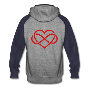 Colorblock Hoodie Backed With Eternal love heart