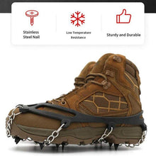 Load image into Gallery viewer, 1 Pair 19 Teeth Ice Gripper Spike For Shoes Anti Slip Hiking Climbing - Sophornlilly