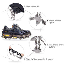 Load image into Gallery viewer, 1 Pair 19 Teeth Ice Gripper Spike For Shoes Anti Slip Hiking Climbing - Sophornlilly