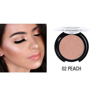 1 Pcs Shining Blush Smooth Makeup Face Contour Pink Orange Blusher - Sophornlilly