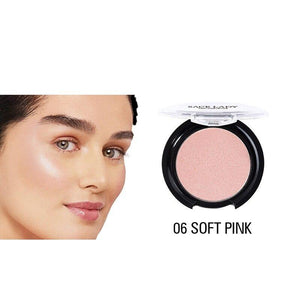 1 Pcs Shining Blush Smooth Makeup Face Contour Pink Orange Blusher - Sophornlilly