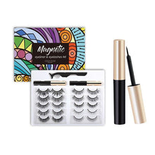 Load image into Gallery viewer, 10 Pairs False Eyelashes &amp; Magnetic/Magic Waterproof Eyeliner Set - Sophornlilly