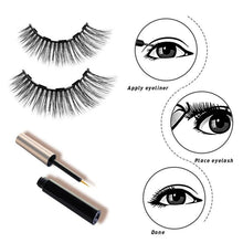Load image into Gallery viewer, 10 Pairs False Eyelashes &amp; Magnetic/Magic Waterproof Eyeliner Set - Sophornlilly