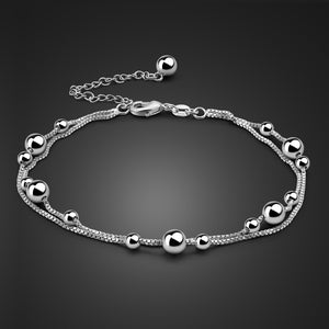 Sterling Silver Beach Foot Anklet For Women Bohemian Simple