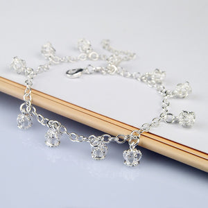 Sterling Silver Crown Anklets