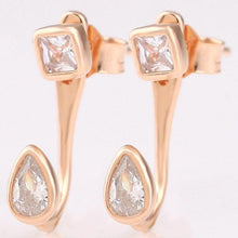 Load image into Gallery viewer, 100% 925 Sterling Silver Pan Earring Rose Gold Fashion Square Romantic - Sophornlilly