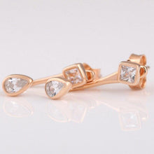 Load image into Gallery viewer, 100% 925 Sterling Silver Pan Earring Rose Gold Fashion Square Romantic - Sophornlilly