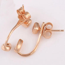 Load image into Gallery viewer, 100% 925 Sterling Silver Pan Earring Rose Gold Fashion Square Romantic - Sophornlilly