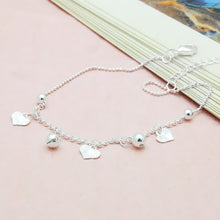 Load image into Gallery viewer, Sterling Silver Simple Heart Women Anklets Barefoot Crochet