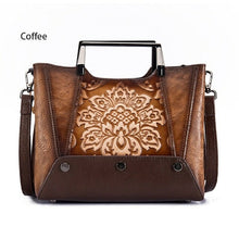 Load image into Gallery viewer, 100% Genuine Leather Women Bag National Style New Retro Tote Handbag - Sophornlilly