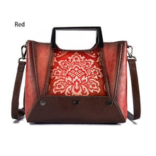 Load image into Gallery viewer, 100% Genuine Leather Women Bag National Style New Retro Tote Handbag - Sophornlilly