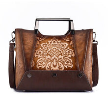 Load image into Gallery viewer, 100% Genuine Leather Women Bag National Style New Retro Tote Handbag - Sophornlilly