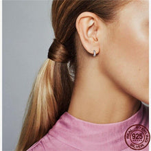 Load image into Gallery viewer, 100% Real 925 Sterling Silver Classic Half Moon Curved Zircon Earrings - Sophornlilly