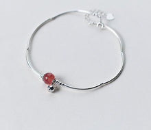 Load image into Gallery viewer, Sterling Silver Jewelry Round Natural Strawberry Quartz