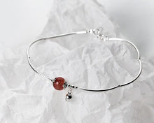 Load image into Gallery viewer, Sterling Silver Jewelry Round Natural Strawberry Quartz
