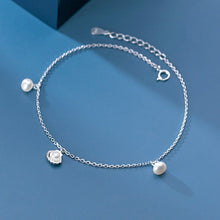 Load image into Gallery viewer, 100% Sterling Silver 925 Pearl Foot Bracelet Women's Sandal Leg Anklet