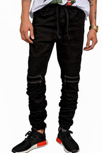 Mulisha Stacked Leg Joggers (Black)