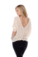 Load image into Gallery viewer, SHEER NUDE TOP WITH BACK KNOT
