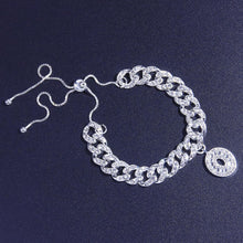Load image into Gallery viewer, Cuban Link Chain Iced Out Letter Anklet