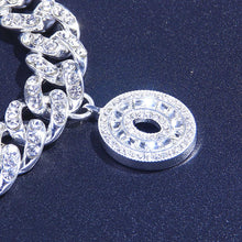 Load image into Gallery viewer, Cuban Link Chain Iced Out Letter Anklet