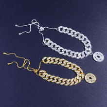 Load image into Gallery viewer, Cuban Link Chain Iced Out Letter Anklet