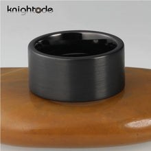Load image into Gallery viewer, 12mm Width Black Tungsten Carbide Big Thumb Ring For Fashion Men - Sophornlilly
