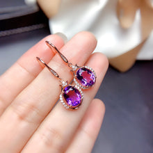 Load image into Gallery viewer, 14K Rose Gold Jewelry Real Natural Amethyst Gemstone