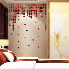 Load image into Gallery viewer, 100Pcs 3D Love Mirror Effect Heart Shaped Wall Sticker Decal Home Decor Art DIY - Sophornlilly