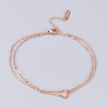Load image into Gallery viewer, 18KGP Stainless Steel Anklet Bracelet for Women Heart Star Bracelet