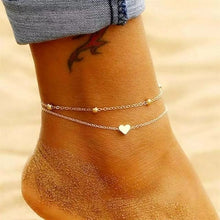 Load image into Gallery viewer, 18KGP Stainless Steel Anklet Bracelet for Women Heart Star Bracelet