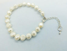 Load image into Gallery viewer, 1PCS  8 9MMAAA Natural Baroque White Pearl Bracelets, Adjustable - Sophornlilly