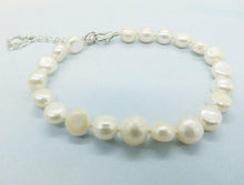 Load image into Gallery viewer, 1PCS  8 9MMAAA Natural Baroque White Pearl Bracelets, Adjustable - Sophornlilly