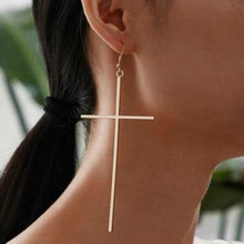 Load image into Gallery viewer, Cross Pendant Circle Earring Tragus Cartilage