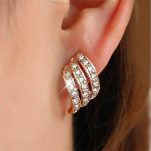 Load image into Gallery viewer, 1Pair Irregular Fashion Stud Earrings Alloy Rhinestone Combination - Sophornlilly