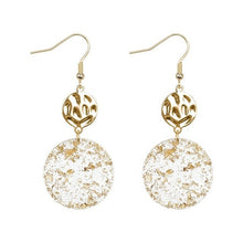 Load image into Gallery viewer, 1Pairs Drop Earrings Transparent Golden Foil Acrylic Luxury Ear - Sophornlilly