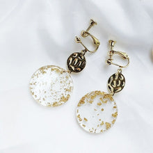 Load image into Gallery viewer, 1Pairs Drop Earrings Transparent Golden Foil Acrylic Luxury Ear - Sophornlilly