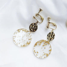 Load image into Gallery viewer, 1Pairs Drop Earrings Transparent Golden Foil Acrylic Luxury Ear - Sophornlilly